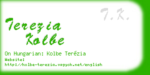 terezia kolbe business card